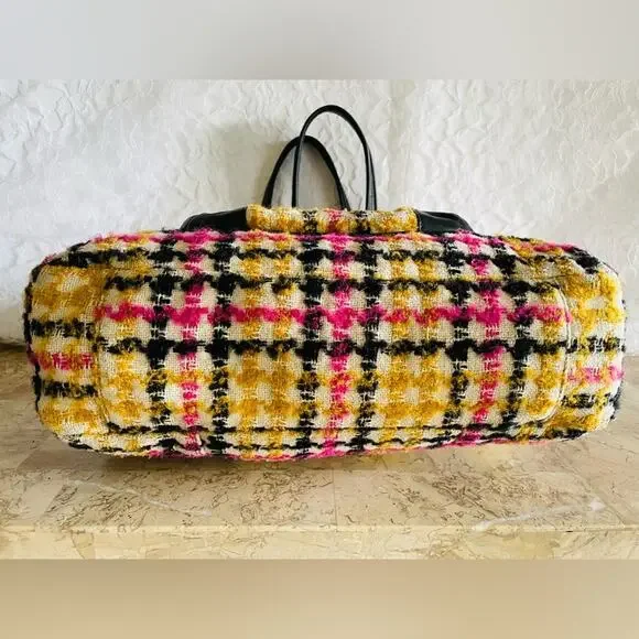 Coach Daisy Wool Tweed Plaid Emma Tote F25083 - Picture 8 of 12